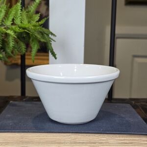 Single Vintage White Ceramic Utility Bowl 4.5" | Dinerware Prep Side Dish